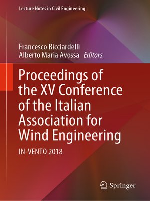 cover image of Proceedings of the XV Conference of the Italian Association for Wind Engineering